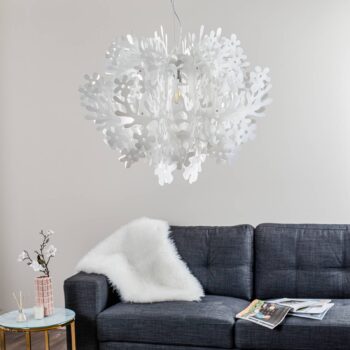 Slamp Fiorella – dizajnérska závesná lampa, biela