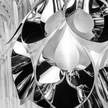 Slamp Flora – dizajnérska lampa, strieborná, 50 cm