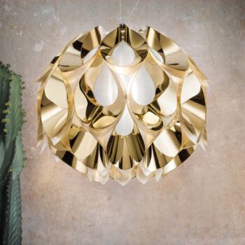 Slamp Flora – dizajnérska lampa, zlatá, 50 cm