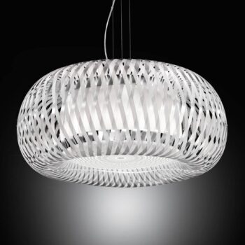 Slamp Kalatos závesná lampa, priehľadná/biela