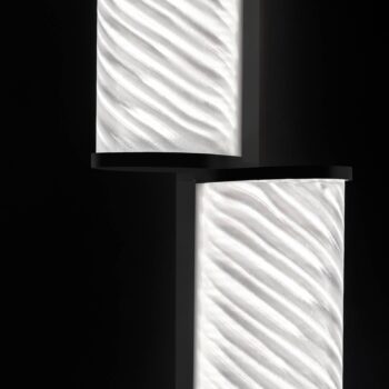 Slamp LED stojacia lampa Modula twisted, skladaná, čierna