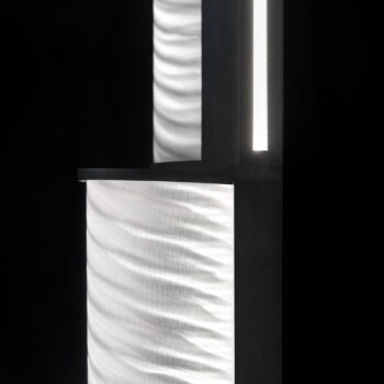 Slamp LED stojacia lampa Modula twisted, skladaná, čierna