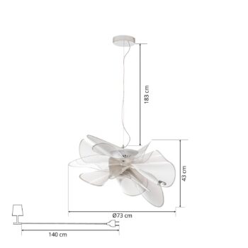 Slamp La Belle Étoile Small – závesná lampa, 73 cm