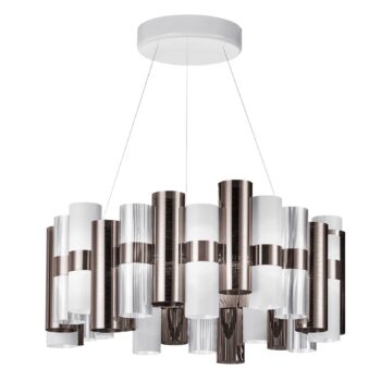 Slamp La Lollo L závesné LED Ø 80 cm cín-biela