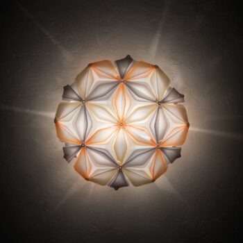 Slamp La Vie M stropné svietidlo šírka 47cm jantár