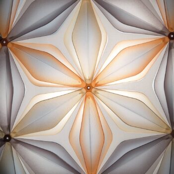 Slamp La Vie M stropné svietidlo šírka 47cm jantár