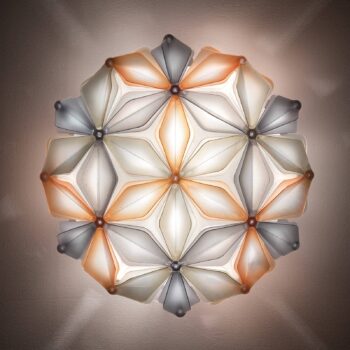 Slamp La Vie Mini stropné svetlo šírka 34 cm jantárová