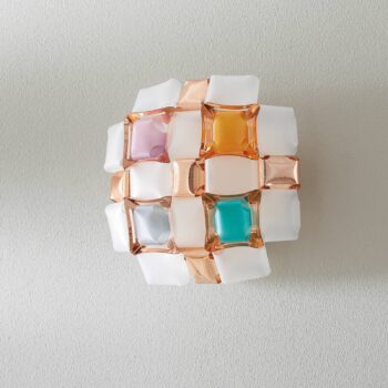 Slamp Mida nástenné svetlo, 32x32 cm farebná/biela