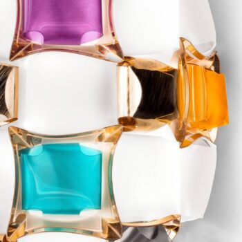 Slamp Mida nástenné svetlo, 32x32 cm farebná/biela