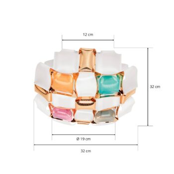 Slamp Mida nástenné svetlo, 32x32 cm farebná/biela