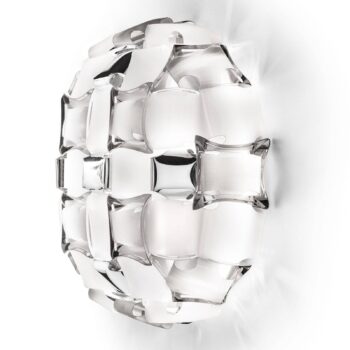 Slamp Mida nástenné svetlo 32x32 cm, platina/biela