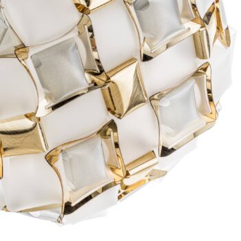 Slamp Mida stropné svietidlo, 50 cm, bielo-zlaté