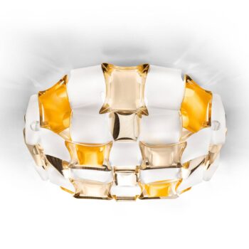 Slamp Mida stropné svietidlo, Ø 67 cm jantár/biela