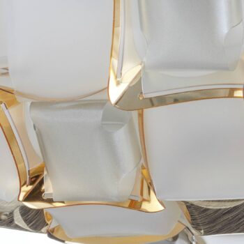 Slamp Mida stropné svietidlo, Ø 67 cm, zlaté/biele