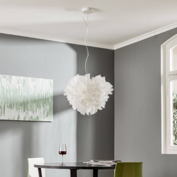 Slamp Veli Foliage závesná lampa, biela Ø 55 cm