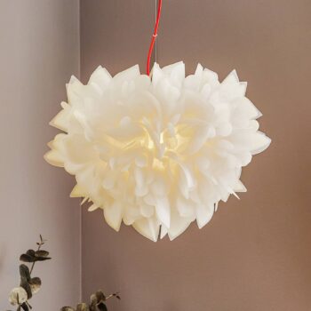 Slamp Veli Foliage závesná lampa bielo-červ. Ø45cm