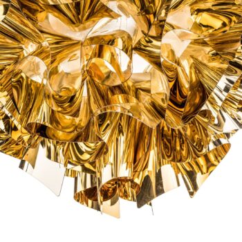 Slamp Veli dizajnová stropná lampa, Ø 42 cm, zlatá