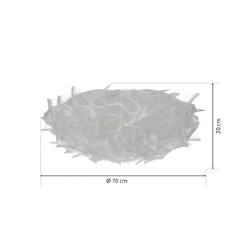 Slamp Veli dizajnové stropné svietidlo, Ø 78 cm, opálové