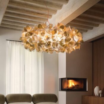 Slamp závesné svietidlo Clizia MAMA NON MAMA, Ø78cm, zlatá/červená