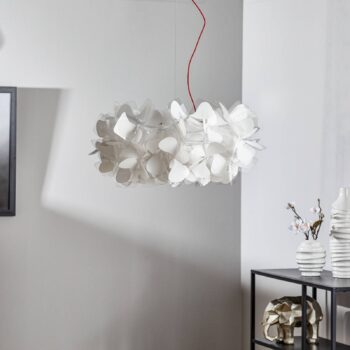 Slamp závesné svietidlo Clizia Mama Non Mama, Ø53cm, biela/červená