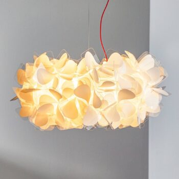Slamp závesné svietidlo Clizia Mama Non Mama, Ø53cm, biela/červená