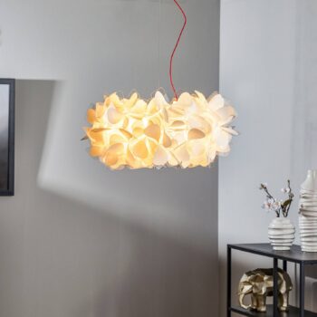 Slamp závesné svietidlo Clizia Mama Non Mama, Ø53cm, biela/červená