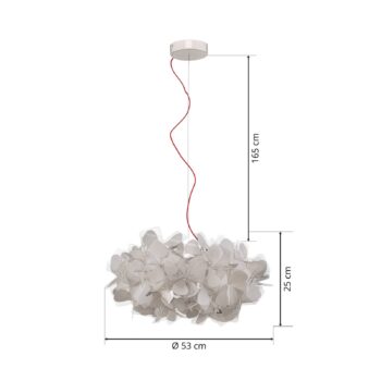Slamp závesné svietidlo Clizia Mama Non Mama, Ø53cm, biela/červená