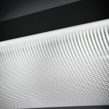 Slampa LED závesná lampa Modula Double, krištáľová, čierna