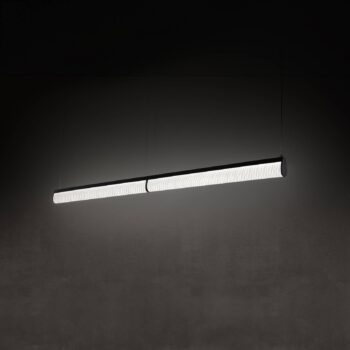 Slampa LED závesná lampa Modula Double, skladaná, čierna