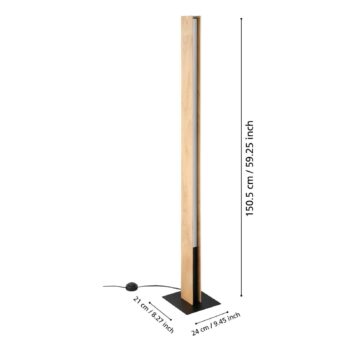 Smart ZIG LED stojacia lampa Anchorena-Z, výška 150 cm, RGB, CCT