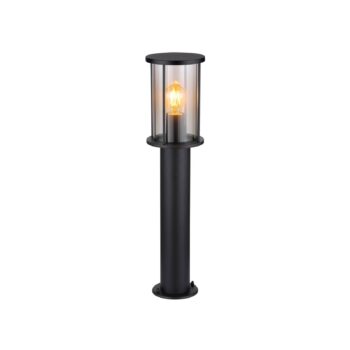 Soklová lampa Gracey, výška 60 cm, čierna, nerezová oceľ, IP54