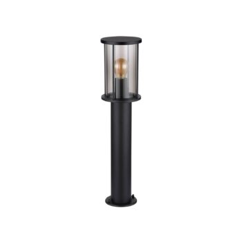 Soklová lampa Gracey, výška 60 cm, čierna, nerezová oceľ, IP54