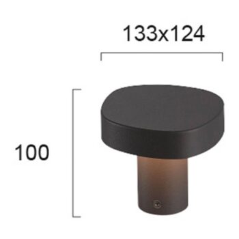 Soklové LED svietidlo Onda, IP54, výška 10 cm