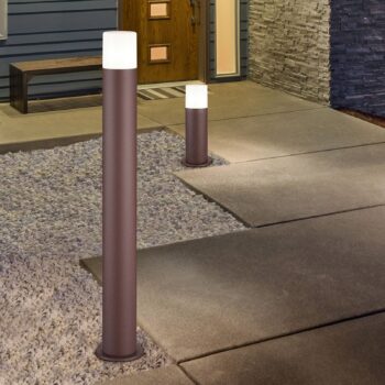 Soklové svietidlo Hoosic hliníkový odliatok hrdza