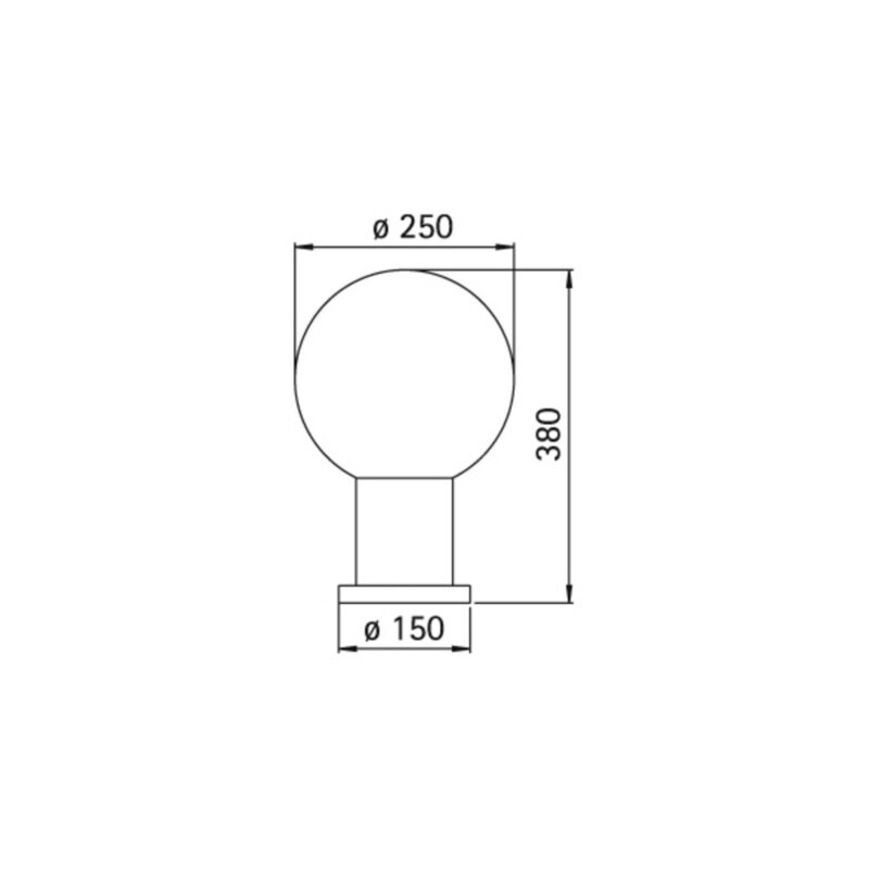 Soklové svietidlo II čierne, s bublinkovým sklom Soklové svietidlo II čierne, s bublinkovým sklom