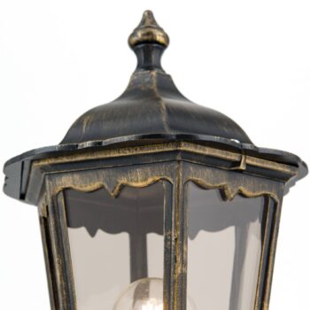 Soklové svietidlo Puchberg v čierno-zlatej