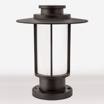 Soklové svietidlo Putri v tmavohnedej