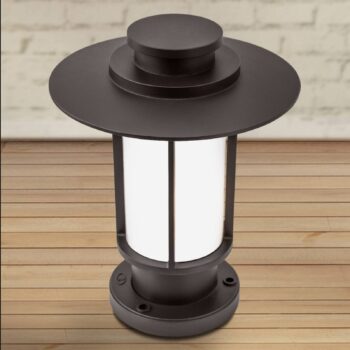 Soklové svietidlo Putri v tmavohnedej