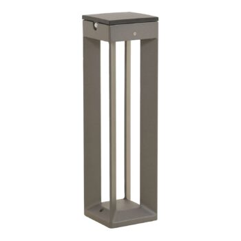 Solárna LED lampa Borne so snímačom, 45 cm, sivá