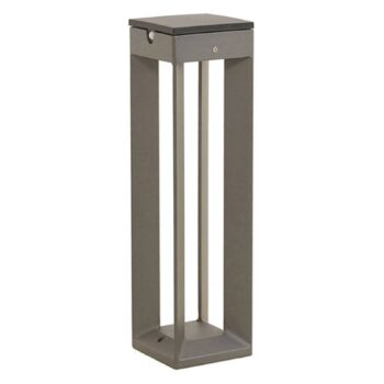 Solárna LED lampa Borne so snímačom, 45 cm, sivá