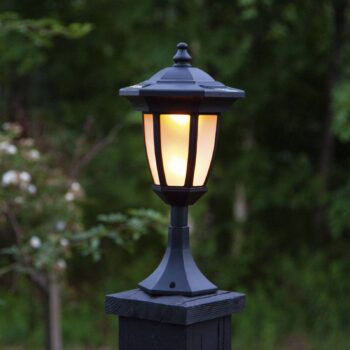 Solárna LED lampa Flame, 4 v 1, čierna