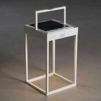 Solárna LED lucerna Portofino, stena/stôl, biela