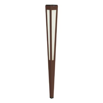Solárna LED pochodeň Tinka + snímač, 120cm corten