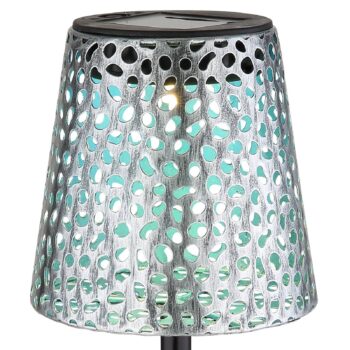 Solárna lampa hrot do zeme 36562S, IP44 strieborná