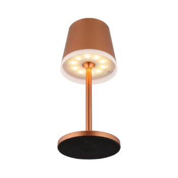 Solarna lampa, kov, medená farba, výška 41 cm, IP44