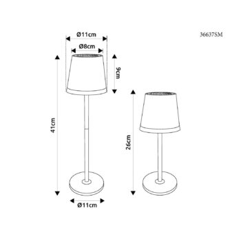 Solarna lampa, kov, strieborná farba, výška 41 cm, IP44