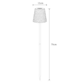 Solárna lampa s hrotom do zeme 36562, IP44, medená