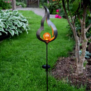 Solárna lampa s hrotom do zeme Melilla plameň LED