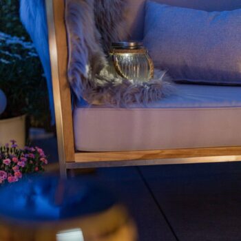 Solárna sklená LED stolová lampa Jar