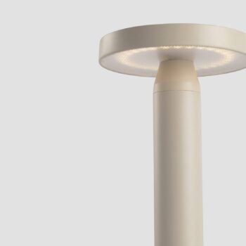 Solárna stolová LED lampa Cairo, béžová, plast, IP44, 21 cm